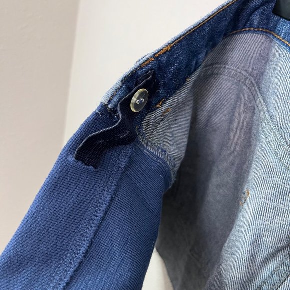 Topshop Maternity Women's Rosa High Waisted Mid Length Shorts Size 12 Denim Blue - Picture 8 of 10